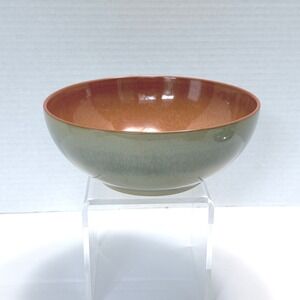 Denby DUETS Stoneware Sage Green and Paprika Cereal Bowl 6.5 Inch Diameter